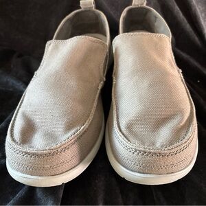 Crocs Men's Slate Walu Boat Shoe Slip On Canvas Loafers Size 12